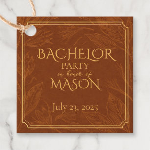 Cigar Bar Theme Bachelor Party Favour Tags