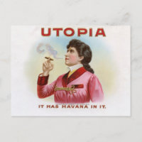 Cigar box label Utopia