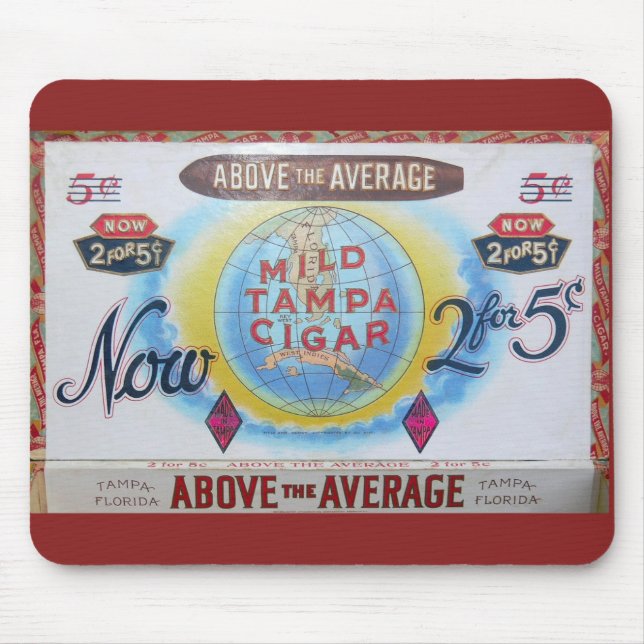 Cigar Box Vintage Label Mousepad (Front)