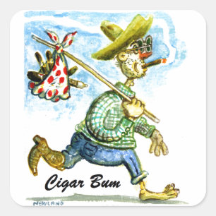 Cigar Bum Sticker with many design options