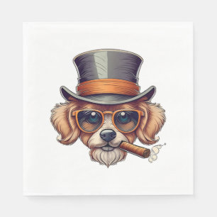 Cigar Dog Napkin