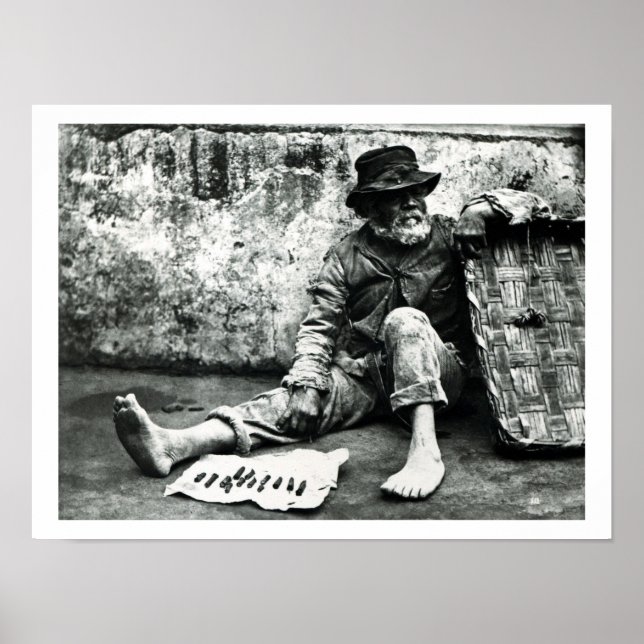 Cigar-end Seller, c,1865 (b/w photo) Poster (Front)