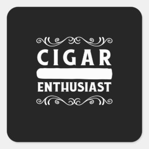 Cigar Enthusiast Square Sticker