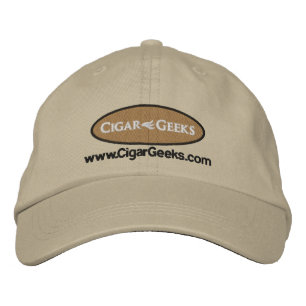 Cigar Geeks Embroidered Cap with Logo and Address