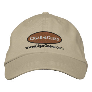Cigar Geeks Embroidered Cap with Logo and Address