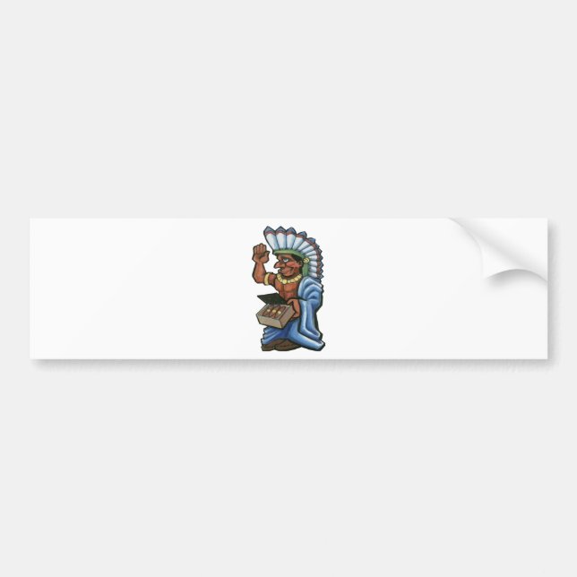 Cigar Indian Bumper Sticker (Front)