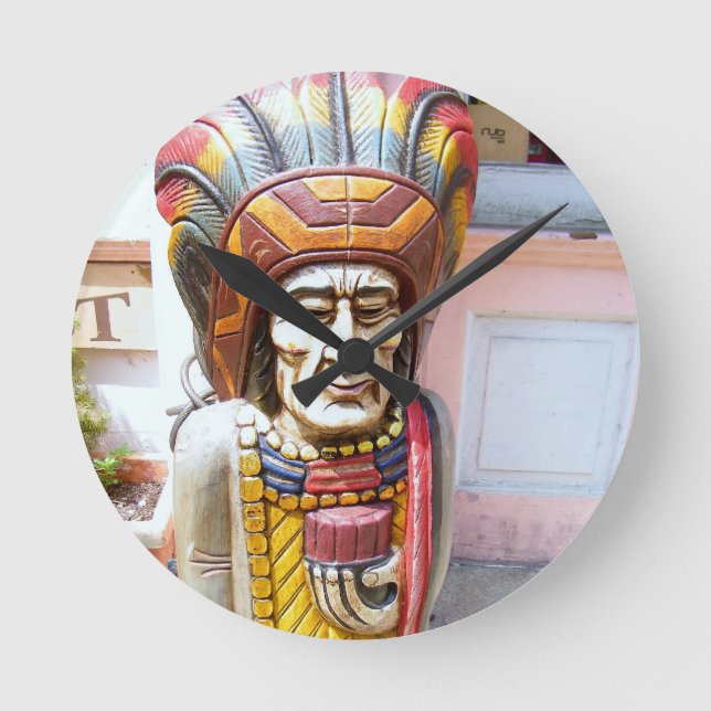 CIGAR INDIAN OF ALEXANDRIA WALL CLOCK (Front)