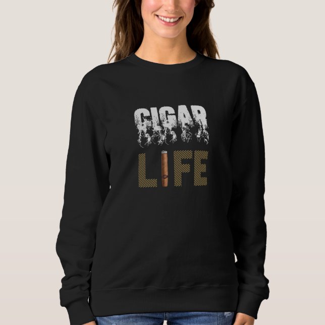 Cigar Life Falling Smoke Sweatshirt (Front)