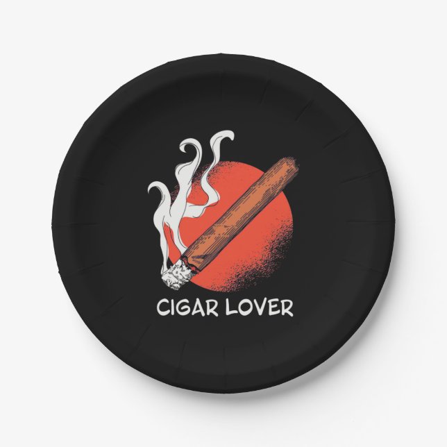 Cigar Lover Paper Plate (Front)