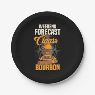 Cigar Lover   Weekend Forecast Cigars Paper Plate