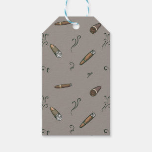 Cigar Pattern Gift Tags