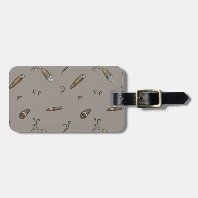Cigar Pattern Luggage Tag (Front Horizontal)
