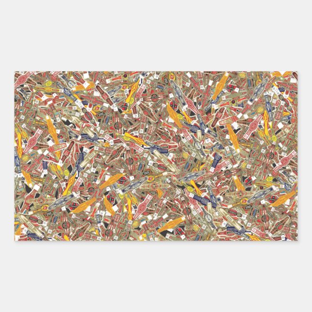 Cigar Ring Wrappers Rectangular Sticker (Front)