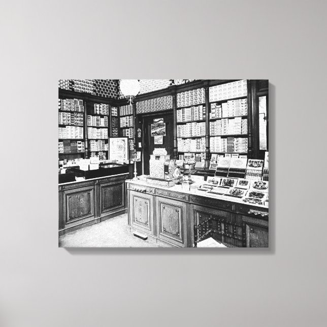 Cigar Shop, 1895 Canvas Print (Front)