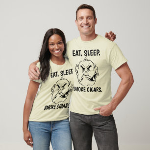 CIGAR SMOKER T-shirts, Funny, EAT SLEEP SMOKE T-Shirt