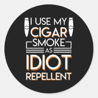 Cigar Smoker Use Cigar As Idiot Repellent