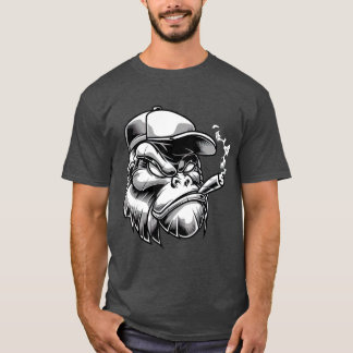 Cigar Smoking Gorilla Silverback Monkey Ape Gift T-Shirt
