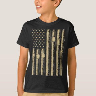 Cigar smoking lover smoker usa flag american funny T-Shirt