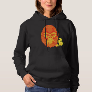 Cigar Smoking Mean Looking Orange Gorilla For Guys Hoodie