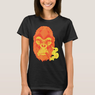 Cigar Smoking Mean Looking Orange Gorilla For Guys T-Shirt