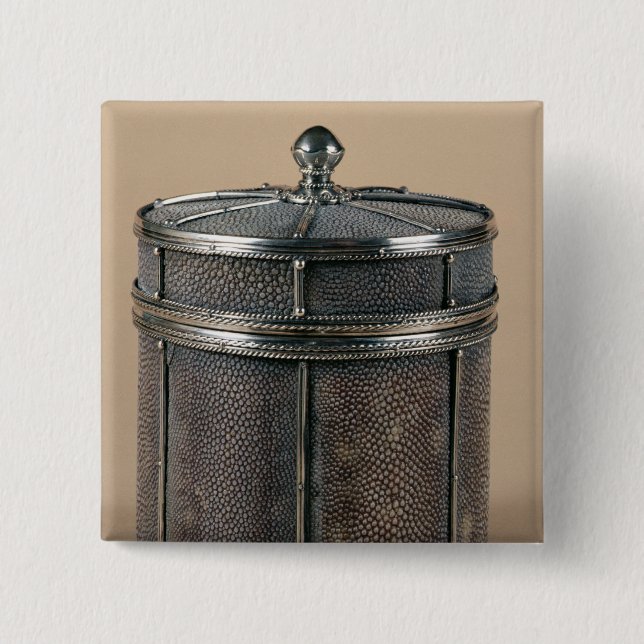 Cigarette box with shagreen sides, 1928 15 cm square badge (Front)