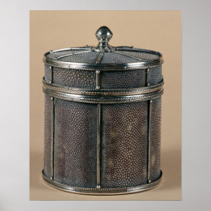 Cigarette box with shagreen sides, 1928 poster