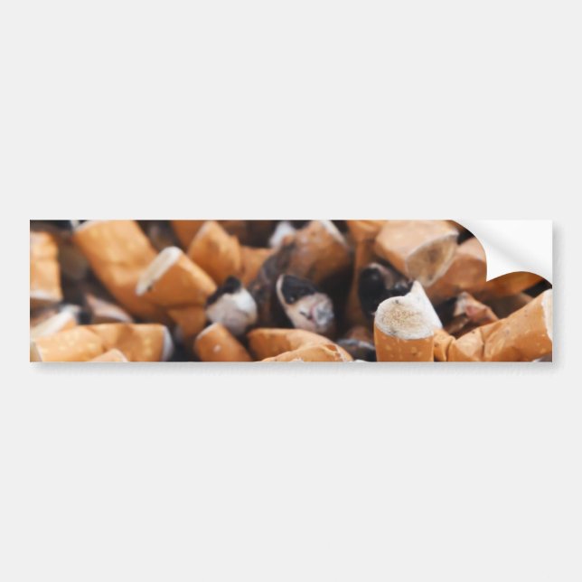 Cigarette Butts Bumper Sticker (Front)