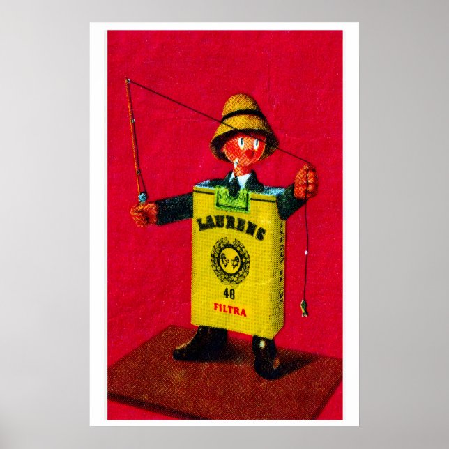 Cigarette Fisherman - Matchbox Print - Aesthetic (Front)