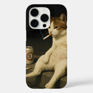 Cigarette Kitten Funny Smoking Cat Gen Z Meme iPhone 16 Pro Case