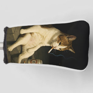 Cigarette Kitten Funny Smoking Cat Gen Z Meme Golf Head Cover