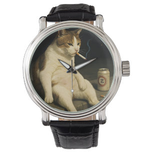 Cigarette Kitten Funny Smoking Cat Gen Z Meme Watch