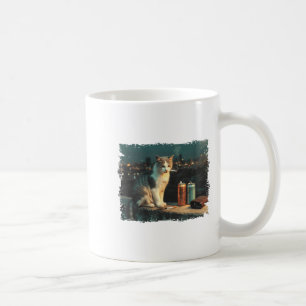 Cigarette Kitten Funny Smoking Cat Meme Stud Brain Coffee Mug