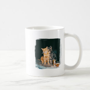 Cigarette Kitten Funny Smoking Cat Meme Stud Brain Coffee Mug
