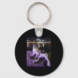 Cigarette Kitten Funny Smoking Cat Meme Stupid Bra Key Ring