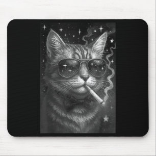 Cigarette Kitten Funny Smoking Cat Meme Stupid Bra Mouse Pad