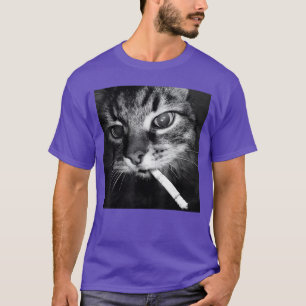 Cigarette Kitten Funny Smoking Cat Meme Stupid Bra T-Shirt