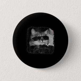 Cigarette Kitten Gang Cat Smoking Cigarette Funny 6 Cm Round Badge