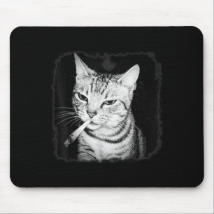 Cigarette Kitten Gang Cat Smoking Cigarette Funny Mouse Pad