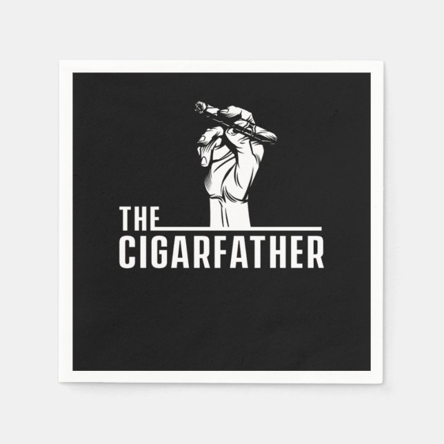 Cigarfather Cigar Smoker Humidor Cigars Lover Gift Napkin (Front)