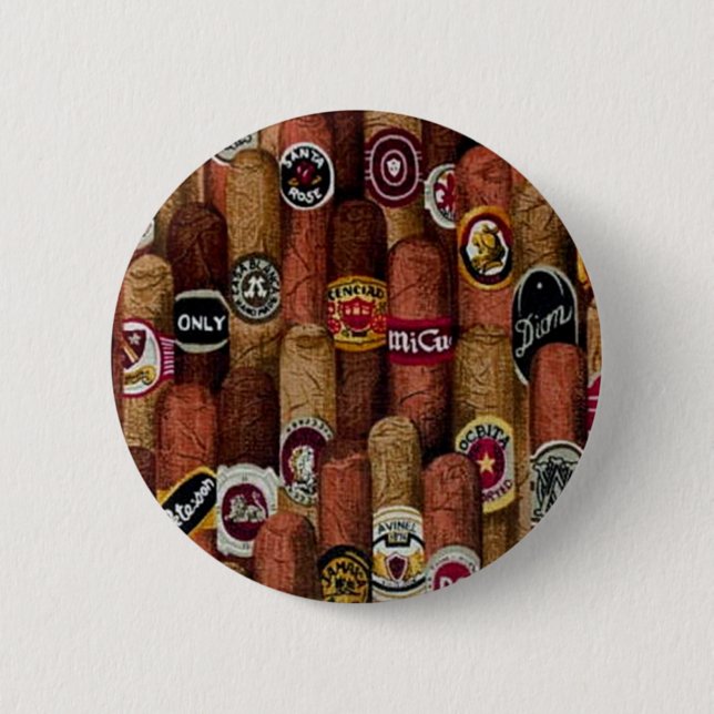 Cigars 6 Cm Round Badge (Front)