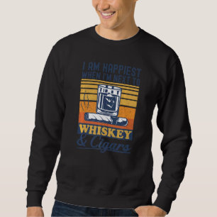 Cigars And Whiskey Tobacco Smoking Liquor Drinking Sweatshirt