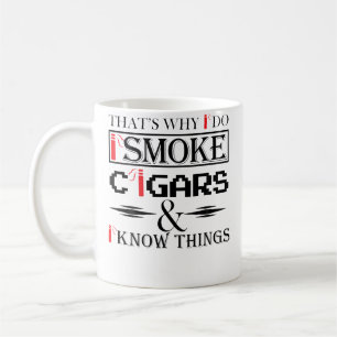 Cigars s With Red Cigar Cute Smoker Men Coffee Mug