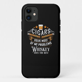 Cigars Solve Most Of My Problems Whiskey Case-Mate iPhone Case