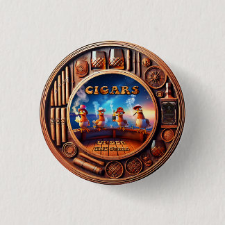 Cigars Under the stars 3 Cm Round Badge