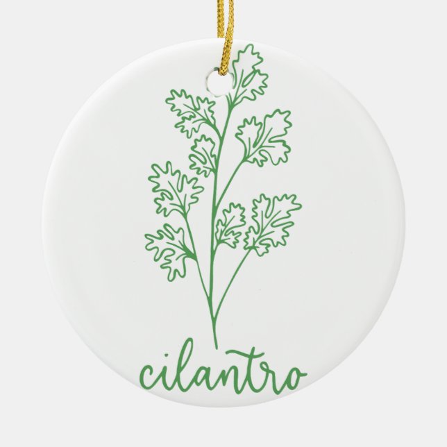 CILANTRO CERAMIC TREE DECORATION (Front)