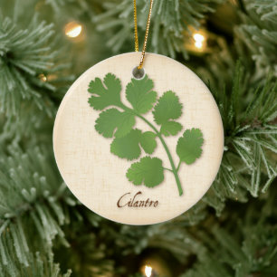 Cilantro Herb Ceramic Tree Decoration
