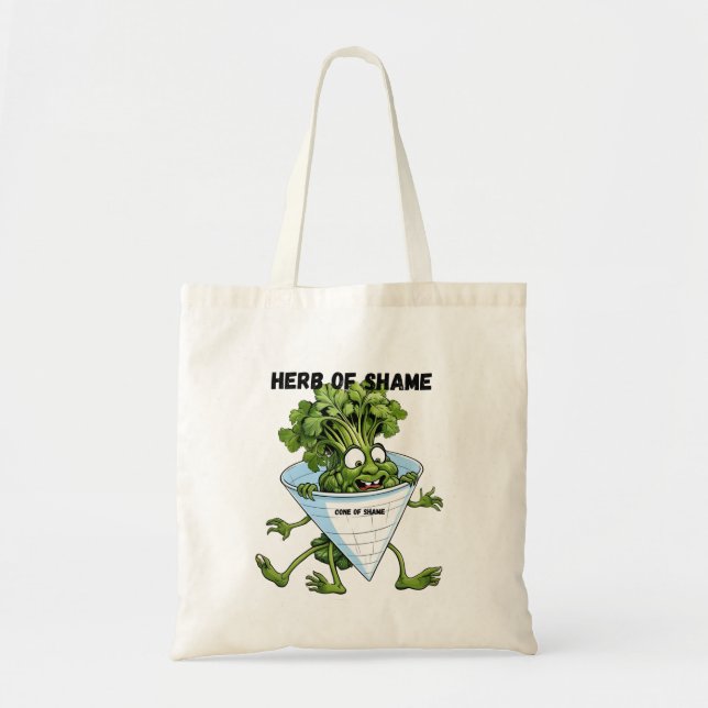 Cilantro – Herb of Shame Funny Tote Bag (Front)