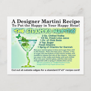 Cilantro Martini Recipe Postcard