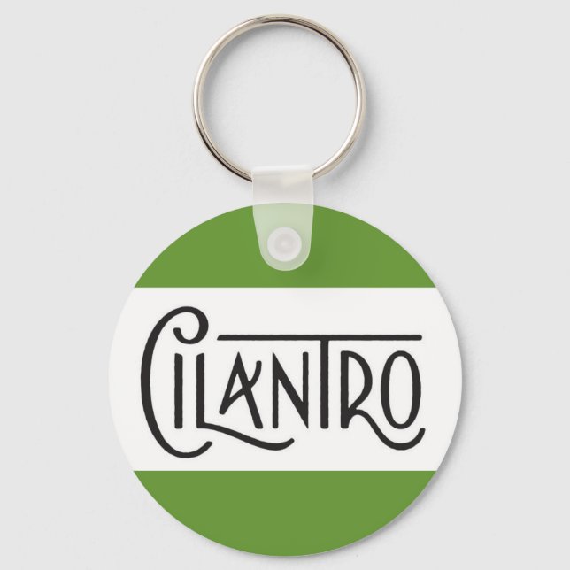 CILANTRO SPICES WORD COOKING TASTY KEYCHAIN (Front)