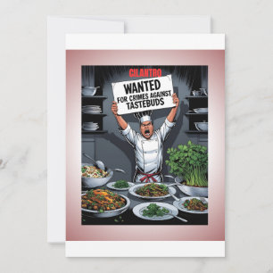 Cilantro – Wanted for Crimes Against Tastebuds  Holiday Card